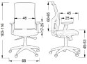 Fotel obrotowy KB-8922B SZARY - krzesło biurowe do biurka - TILT