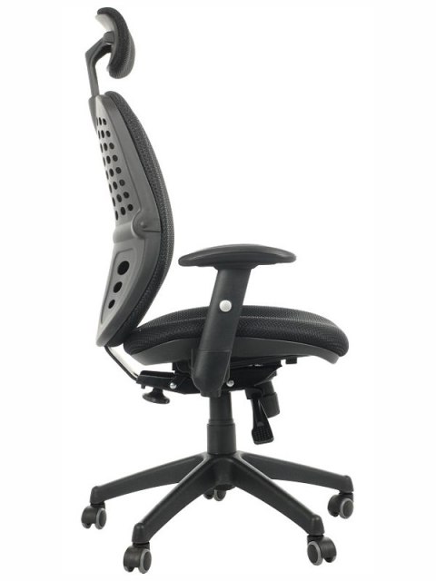 Fotel obrotowy KB-912A CZARNY - krzesło biurowe do biurka - TILT, ZAGŁÓWEK Fotel obrotowy KB-912A CZARNY - krzesło biurowe do biurka - TILT, ZAGŁÓWEK