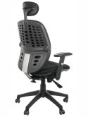 Fotel obrotowy KB-912A CZARNY - krzesło biurowe do biurka - TILT, ZAGŁÓWEK