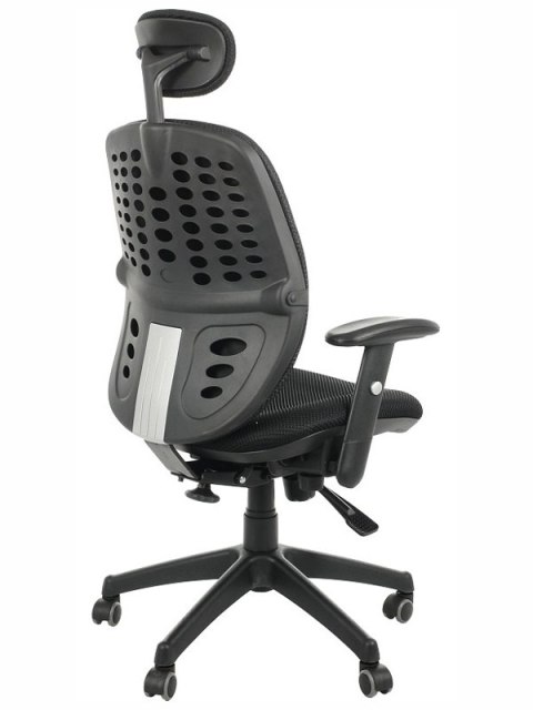 Fotel obrotowy KB-912A CZARNY - krzesło biurowe do biurka - TILT, ZAGŁÓWEK Fotel obrotowy KB-912A CZARNY - krzesło biurowe do biurka - TILT, ZAGŁÓWEK