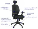 Fotel obrotowy KB-912A CZARNY - krzesło biurowe do biurka - TILT, ZAGŁÓWEK Fotel obrotowy KB-912A CZARNY - krzesło biurowe do biurka - TILT, ZAGŁÓWEK