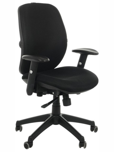 Fotel obrotowy KB-912B CZARNY - krzesło biurowe do biurka - TILT Fotel obrotowy KB-912B CZARNY - krzesło biurowe do biurka - TILT