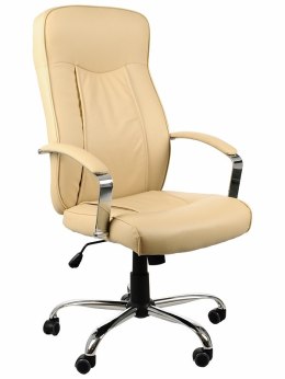Fotel obrotowy ZH-9152 BEŻ - krzesło biurowe do biurka - TILT