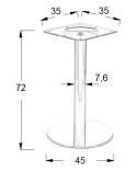 PODSTAWA STOLIKA E11/72 - ∅ 45 cm, polerowana - okrągła PODSTAWA STOLIKA E11/72 - ∅ 45 cm, polerowana - okrągła