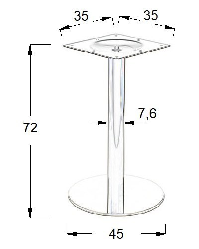 PODSTAWA STOLIKA E11/72 - ∅ 45 cm, polerowana - okrągła PODSTAWA STOLIKA E11/72 - ∅ 45 cm, polerowana - okrągła
