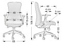 Fotel obrotowy KENTON / ALU / SZARY - krzesło biurowe do biurka - TILT Fotel obrotowy KENTON / ALU / SZARY - krzesło biurowe do biurka - TILT