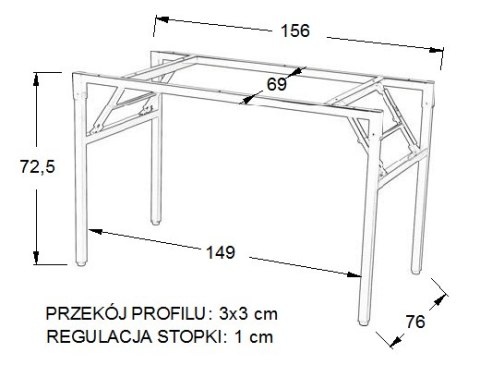 STELAŻ DO BIURKA SKŁADANY NY-A024 - 156x76 cm, aluminium STELAŻ DO BIURKA SKŁADANY NY-A024 - 156x76 cm, aluminium