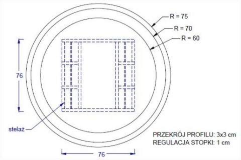 STELAŻ DO BIURKA SKŁADANY NY-A024 KW. - 76x76 cm, czarny STELAŻ DO BIURKA SKŁADANY NY-A024 KW. - 76x76 cm, czarny