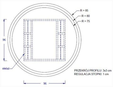 STELAŻ DO BIURKA SKŁADANY NY-A024 KW. - 96x96 cm, czarny STELAŻ DO BIURKA SKŁADANY NY-A024 KW. - 96x96 cm, czarny