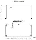 STELAŻ DO BIURKA RAMOWY NY-A057/CHK - 116x76 cm, chrom