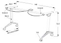 STELAŻ DO BIURKA NY-A105 uchylny 146x59x72,5 aluminiowy STELAŻ DO BIURKA NY-A105 uchylny 146x59x72,5 aluminiowy