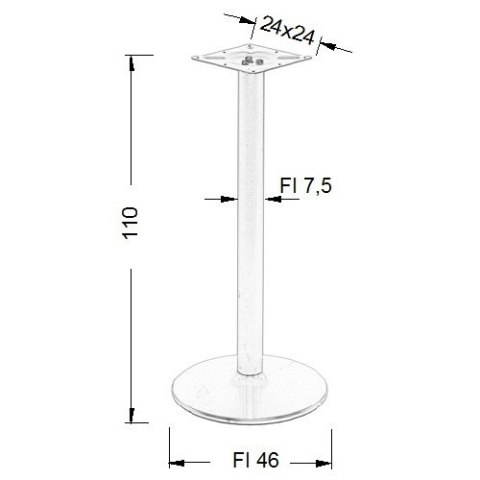 PODSTAWA STOLIKA NY-B006/110 - ∅ 46 cm, aluminiowa - okrągła PODSTAWA STOLIKA NY-B006/110 - ∅ 46 cm, aluminiowa - okrągła