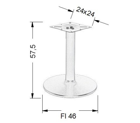 PODSTAWA STOLIKA NY-B006/57,5 - ∅ 46 cm, aluminiowa - okrągła PODSTAWA STOLIKA NY-B006/57,5 - ∅ 46 cm, aluminiowa - okrągła