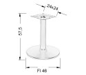 PODSTAWA STOLIKA NY-B006/57,5 - ∅ 46 cm, czarna - okrągła PODSTAWA STOLIKA NY-B006/57,5 - ∅ 46 cm, czarna - okrągła