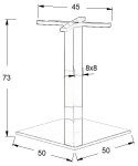 PODSTAWA STOLIKA SH-2002-2/P polerowana - 50x50 cm - kwadratowa PODSTAWA STOLIKA SH-2002-2/P polerowana - 50x50 cm - kwadratowa