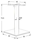 PODSTAWA STOLIKA SH-2002-2/S szczotkowana - 50x50 cm - kwadratowa