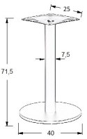 PODSTAWA STOLIKA SH-2010-1/B - &#8709 40 cm - czarna okrągła