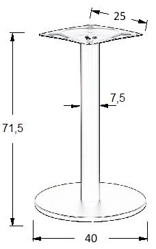 PODSTAWA STOLIKA SH-2010-1/B - ∅ 40 cm - czarna okrągła PODSTAWA STOLIKA SH-2010-1/B - ∅ 40 cm - czarna okrągła