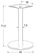 PODSTAWA STOLIKA SH-2010-2/B - &#8709 45 cm - czarna okrągła