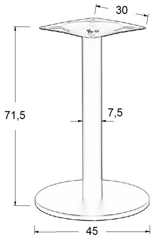 PODSTAWA STOLIKA SH-2010-2/B - ∅ 45 cm - czarna okrągła PODSTAWA STOLIKA SH-2010-2/B - ∅ 45 cm - czarna okrągła