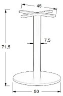 PODSTAWA STOLIKA SH-2010-3/B - &#8709 50 cm - czarna okrągła