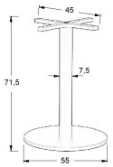 PODSTAWA STOLIKA SH-2010-4/B - ∅ 55 cm - czarna okrągła PODSTAWA STOLIKA SH-2010-4/B - ∅ 55 cm - czarna okrągła