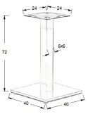 PODSTAWA STOLIKA SH-2011-1/60/B - 40x40 cm - czarna kwadratowa