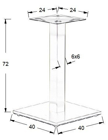 PODSTAWA STOLIKA SH-2011-1/60/B - 40x40 cm - czarna kwadratowa PODSTAWA STOLIKA SH-2011-1/60/B - 40x40 cm - czarna kwadratowa