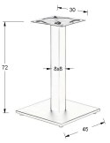 PODSTAWA STOLIKA SH-2011-2/A - 45x45 cm - stal malowana proszkowo, kwadratowa PODSTAWA STOLIKA SH-2011-2/A - 45x45 cm - stal malowana proszkowo, kwadratowa