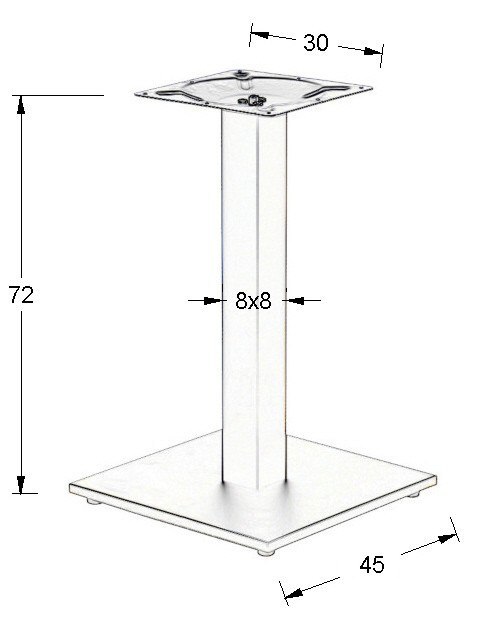 PODSTAWA STOLIKA SH-2011-2/A - 45x45 cm - stal malowana proszkowo, kwadratowa PODSTAWA STOLIKA SH-2011-2/A - 45x45 cm - stal malowana proszkowo, kwadratowa