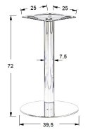 PODSTAWA STOLIKA SH-3001-1/S szczotkowana - ∅ 39,5 cm - okrągła PODSTAWA STOLIKA SH-3001-1/S szczotkowana - ∅ 39,5 cm - okrągła