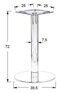 PODSTAWA STOLIKA SH-3001-1/S szczotkowana - &#8709 39,5 cm - okrągła