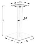 PODSTAWA STOLIKA SH-3002-1/60/P polerowana - 40x40 cm - kwadratowa