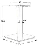 PODSTAWA STOLIKA SH-3002-7/P polerowana - 55x55 cm - kwadratowa