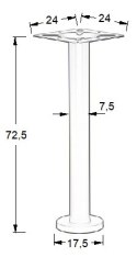 PODSTAWA STOLIKA SH-3018-1/S szczotkowana - ∅ 17,5 cm - okrągła PODSTAWA STOLIKA SH-3018-1/S szczotkowana - ∅ 17,5 cm - okrągła