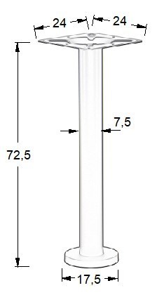 PODSTAWA STOLIKA SH-3018-1/S szczotkowana - ∅ 17,5 cm - okrągła PODSTAWA STOLIKA SH-3018-1/S szczotkowana - ∅ 17,5 cm - okrągła