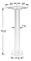 PODSTAWA STOLIKA SH-3018-2/B czarna - &#8709 17,5 cm - okrągła