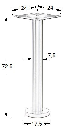 PODSTAWA STOLIKA SH-3018-2/B czarna - ∅ 17,5 cm - okrągła PODSTAWA STOLIKA SH-3018-2/B czarna - ∅ 17,5 cm - okrągła