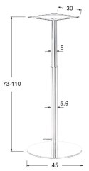 PODSTAWA STOLIKA SH-3019-2/S - &#8709 45 cm - okrągła stal nierdzewna szczotkowana