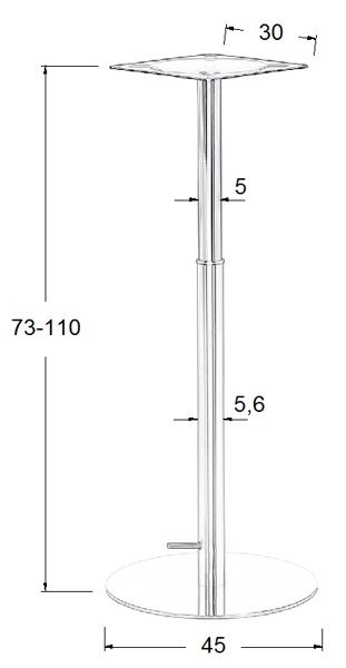 PODSTAWA STOLIKA SH-3019-2/S - ∅ 45 cm - okrągła stal nierdzewna szczotkowana PODSTAWA STOLIKA SH-3019-2/S - ∅ 45 cm - okrągła stal nierdzewna szczotkowana