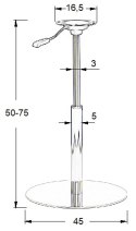 PODSTAWA STOLIKA SH-3019/S - ∅ 45 cm - okrągła stal nierdzewna szczotkowana PODSTAWA STOLIKA SH-3019/S - ∅ 45 cm - okrągła stal nierdzewna szczotkowana