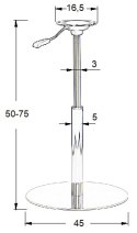 PODSTAWA STOLIKA SH-3019/S - &#8709 45 cm - okrągła stal nierdzewna szczotkowana