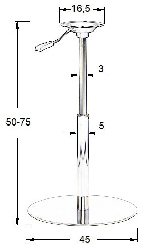 PODSTAWA STOLIKA SH-3019/S - ∅ 45 cm - okrągła stal nierdzewna szczotkowana PODSTAWA STOLIKA SH-3019/S - ∅ 45 cm - okrągła stal nierdzewna szczotkowana