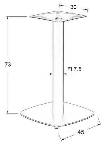 PODSTAWA STOLIKA SH-3050-2/B - 45x45 cm - kwadratowa, slat malowana proszkowo PODSTAWA STOLIKA SH-3050-2/B - 45x45 cm - kwadratowa, slat malowana proszkowo