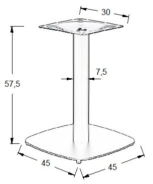 PODSTAWA STOLIKA SH-3050-2/L/B - 45x45 cm - kwadratowa, stal malowana proszkowo PODSTAWA STOLIKA SH-3050-2/L/B - 45x45 cm - kwadratowa, stal malowana proszkowo