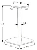 PODSTAWA STOLIKA SH-3050-4/B - 55x55 cm - kwadratowa, stal malowana proszkowo PODSTAWA STOLIKA SH-3050-4/B - 55x55 cm - kwadratowa, stal malowana proszkowo