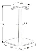 PODSTAWA STOLIKA SH-3050-4/B - 55x55 cm - kwadratowa, stal malowana proszkowo