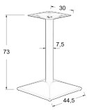 PODSTAWA STOLIKA SH-4002-6/B - 44,5x44,5 cm - czarna kwadratowa