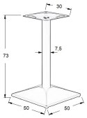 PODSTAWA STOLIKA SH-4002-8/B - 50x50 cm - czarna kwadratowa