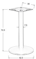 PODSTAWA STOLIKA SH-4003-1/B - &#8709 42,5 cm - czarna okrągła malowana proszkowo